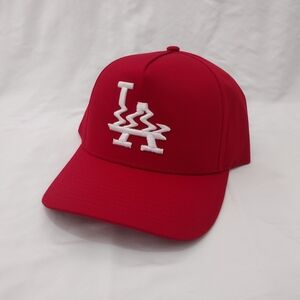 LA Distorted Snapback Hat Brand New